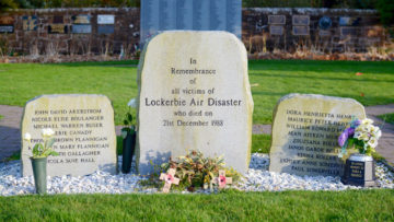 Lockerbie, United Kingdom - November 5, 2016: The garden of remembrance for the Lockerbie air disaster on 21st December 1988, Lockerbie, Dumfries and Galloway, Scotland, UK